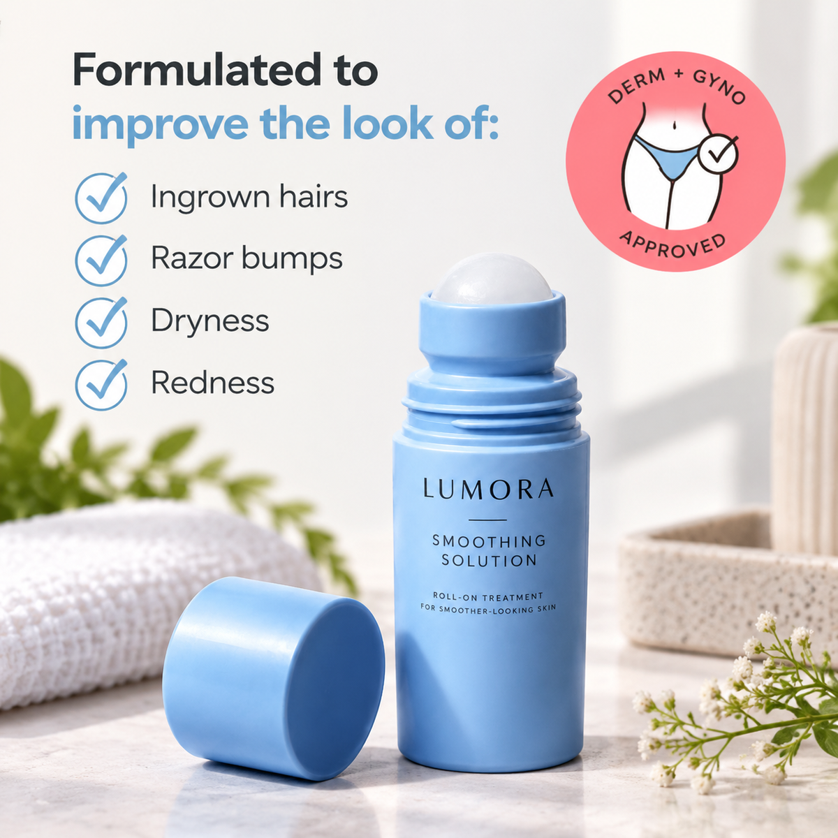 LUMORA™ Smoothing Solution Ingrown Hair Treatment
